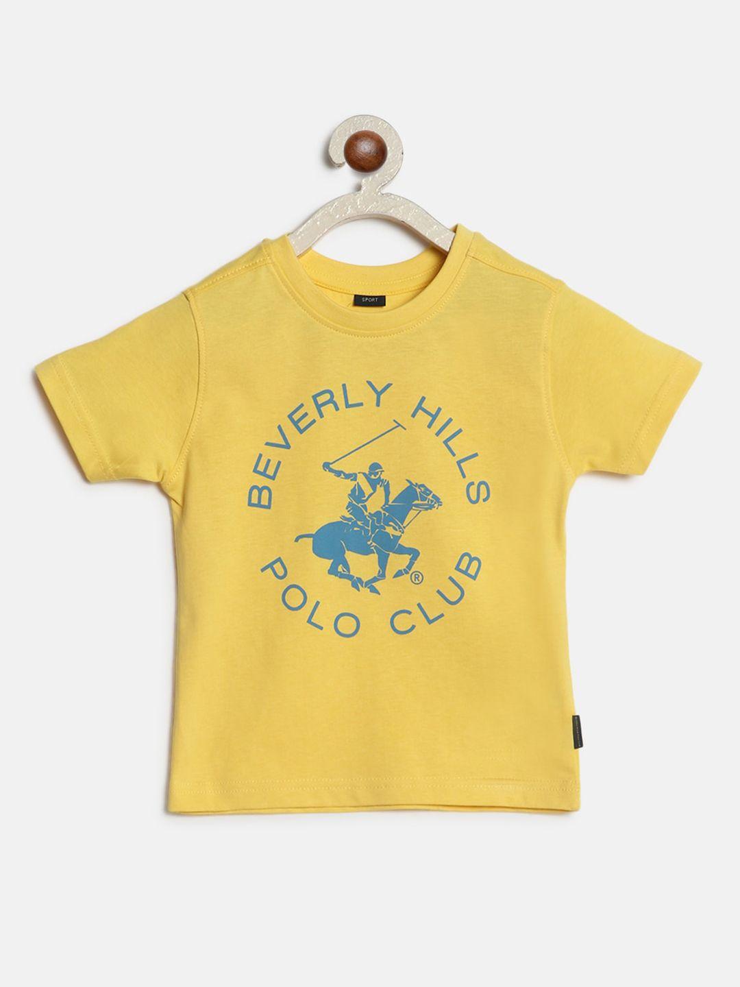 beverly hills polo club boys typography printed cotton t-shirt