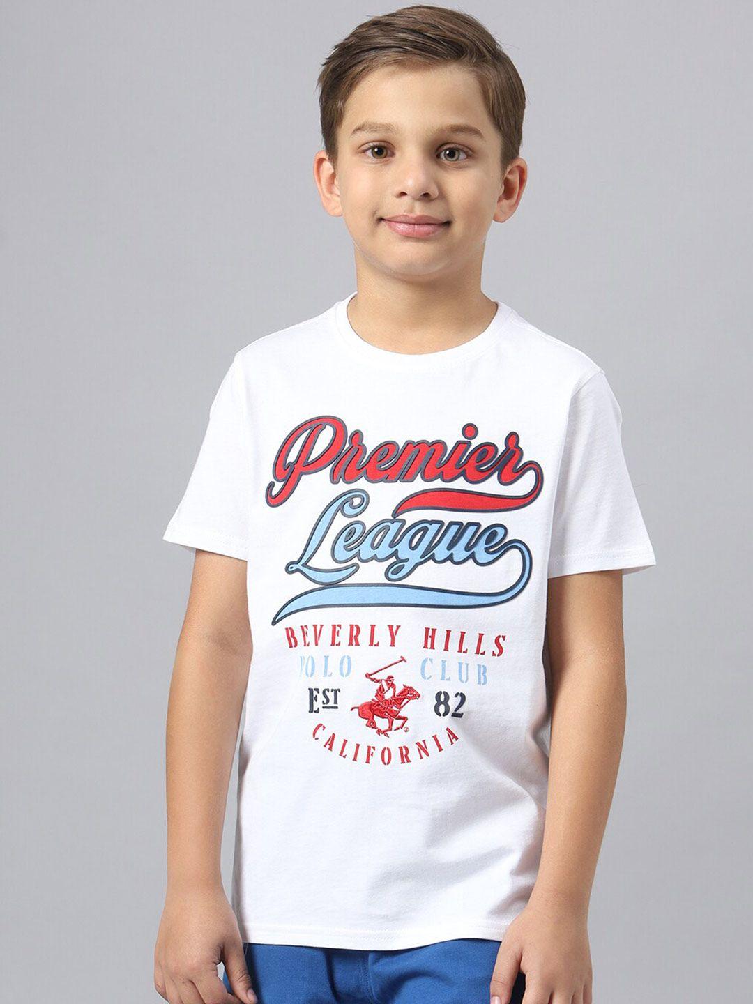 beverly hills polo club boys typography printed pure cotton t-shirt