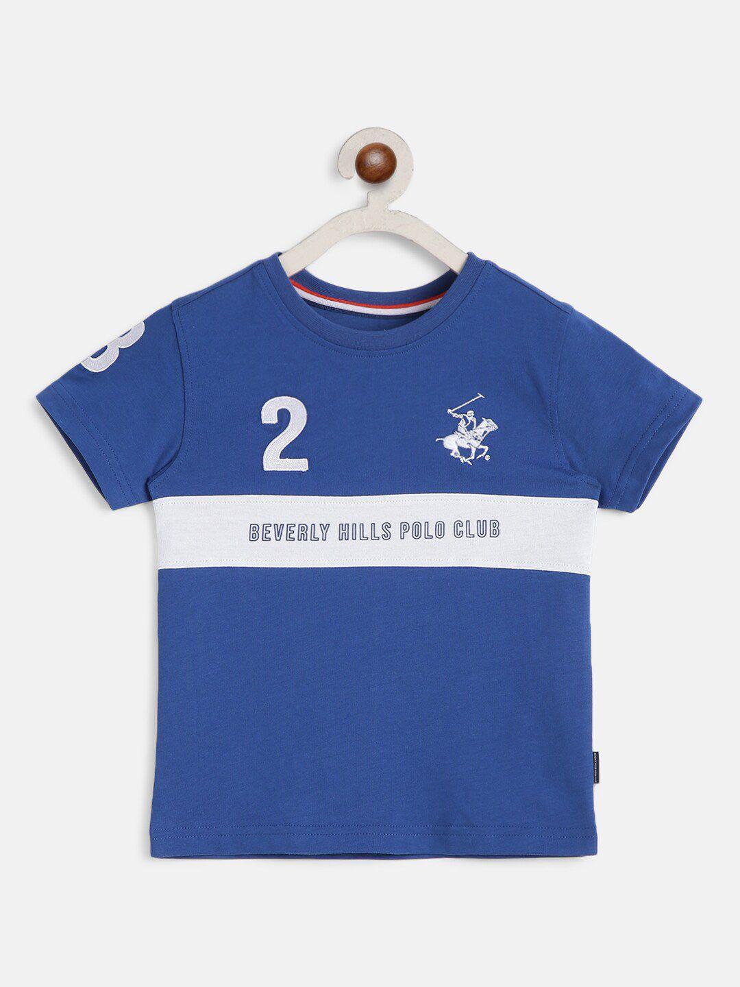 beverly hills polo club boys typography printed pure cotton t-shirt