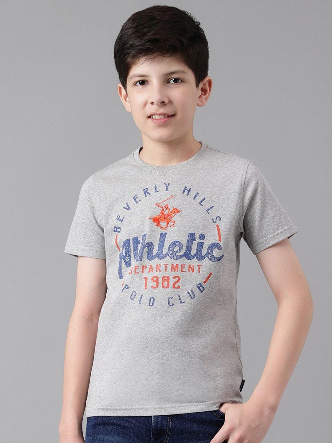 beverly hills polo club boys typography printed pure cotton t-shirt