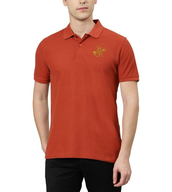 beverly hills polo club brown polo t-shirt