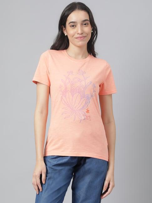 beverly hills polo club coral printed t-shirt