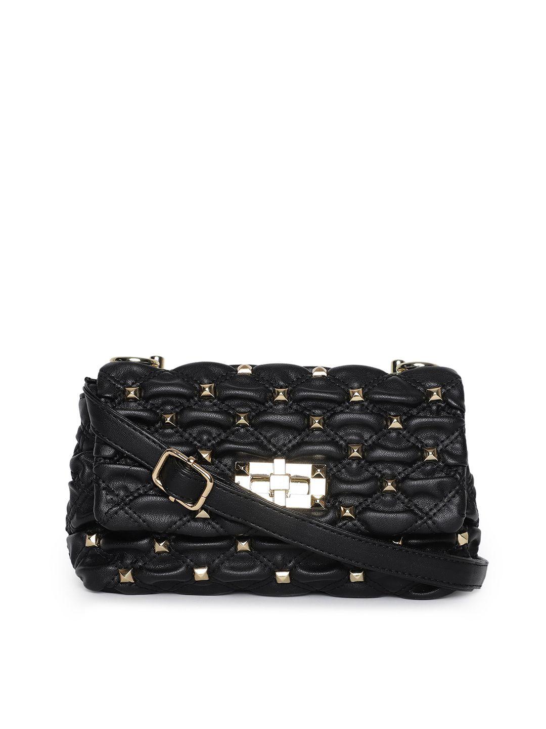 beverly hills polo club embellished pu structured sling bag with quilted