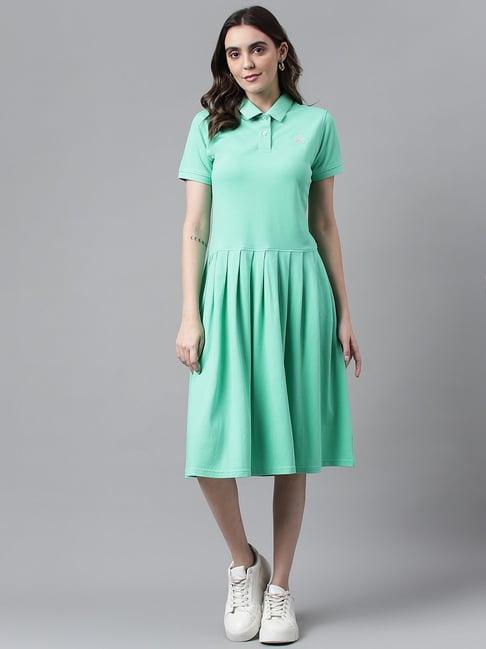 beverly hills polo club green a line dress