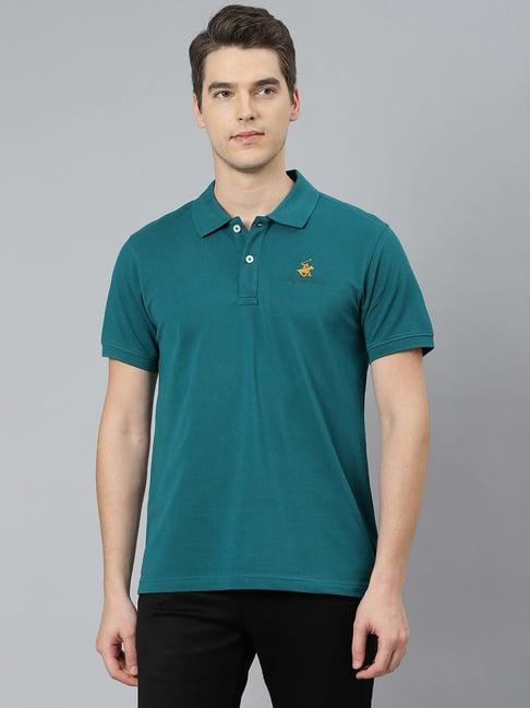 beverly hills polo club green polo t-shirt