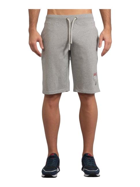 beverly hills polo club grey cotton regular fit shorts