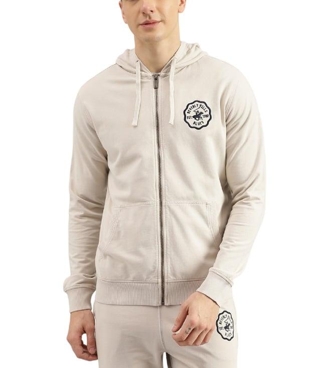 beverly hills polo club grey wash out regular fit hoodie