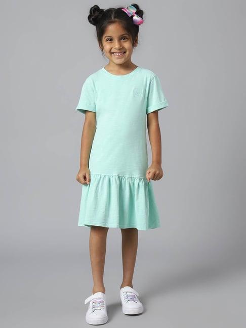 beverly hills polo club kids mint green solid dress