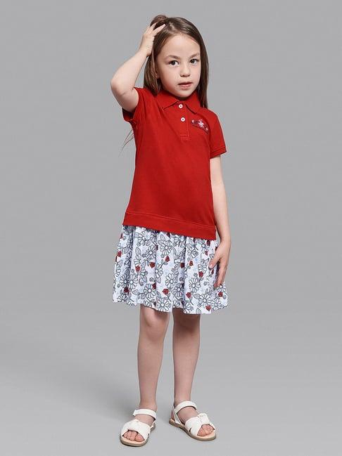 beverly hills polo club kids red solid polo dress