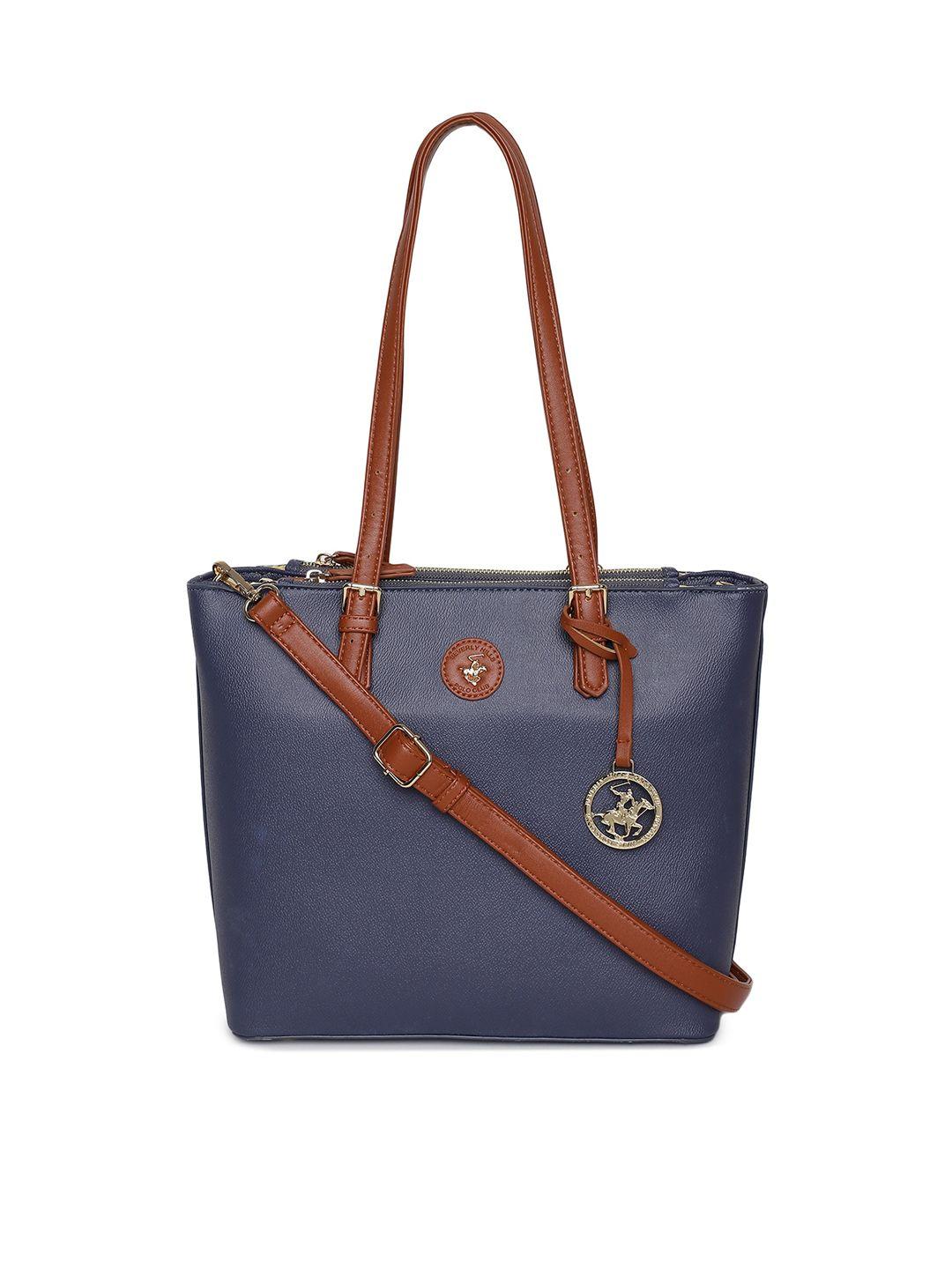 beverly hills polo club leather structured shoulder handbags