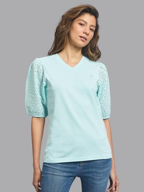 beverly hills polo club light blue regular fit top