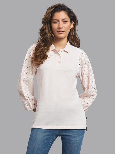 beverly hills polo club light pink regular fit top