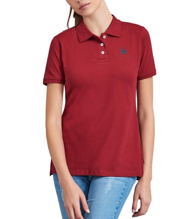 beverly hills polo club maroon t-shirt