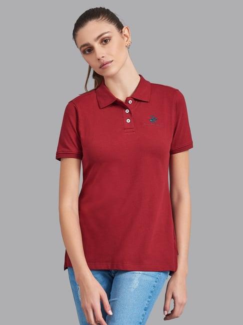 beverly hills polo club maroon t-shirt