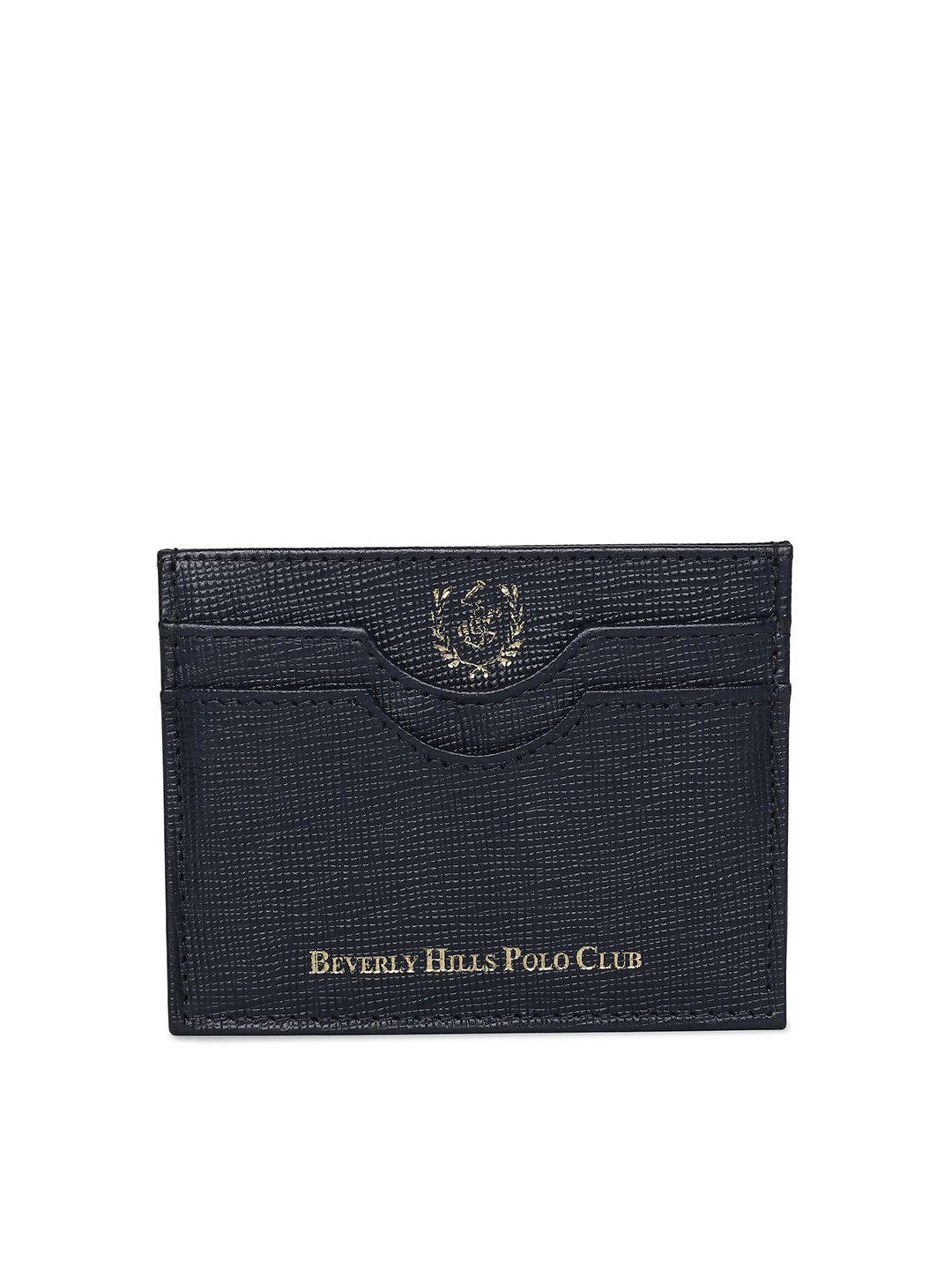 beverly hills polo club men abstract textured card holder