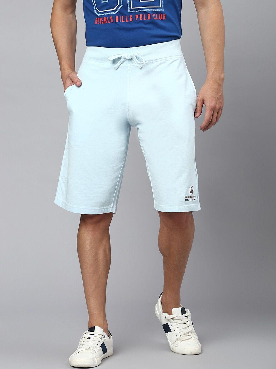 beverly hills polo club men knee length pure cotton shorts