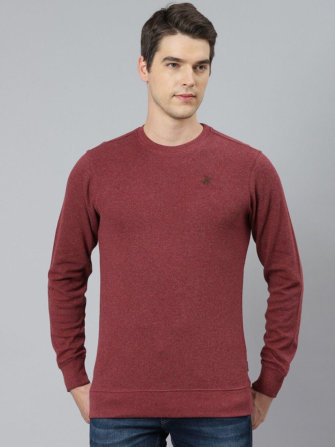 beverly hills polo club men maroon cotton t-shirt