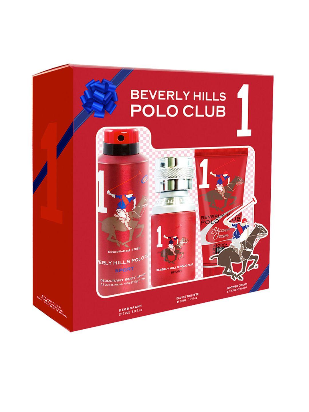 beverly hills polo club men no1 sport gift set - edt 50ml + deo 175ml + shower cream 150ml