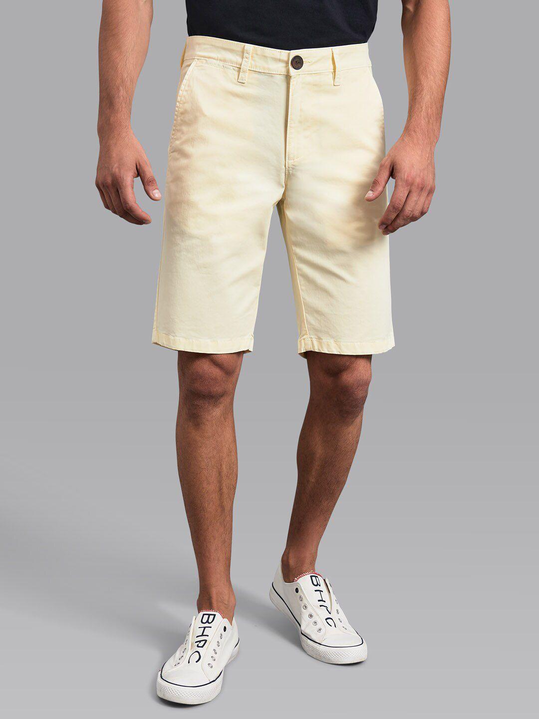 beverly hills polo club men yellow slim fit chino shorts
