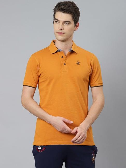 beverly hills polo club mustard polo t-shirt