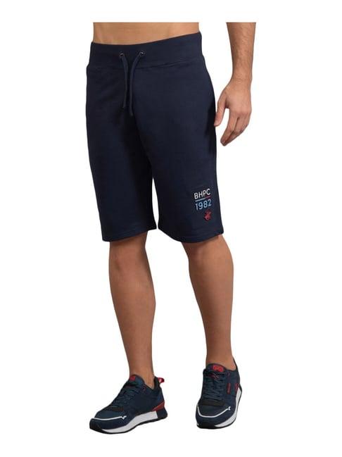 beverly hills polo club navy cotton regular fit shorts