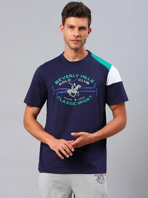 beverly hills polo club navy crew t-shirt