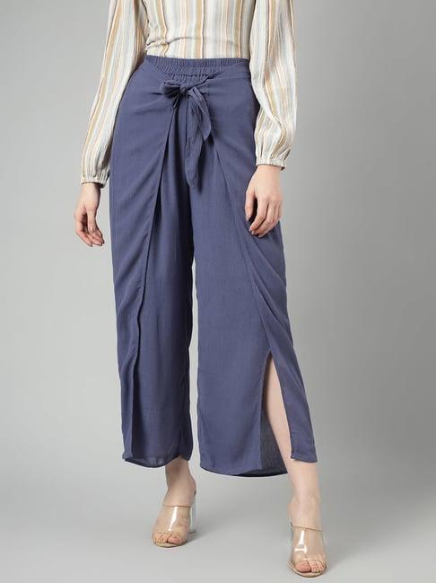 beverly hills polo club navy high rise wrap pants