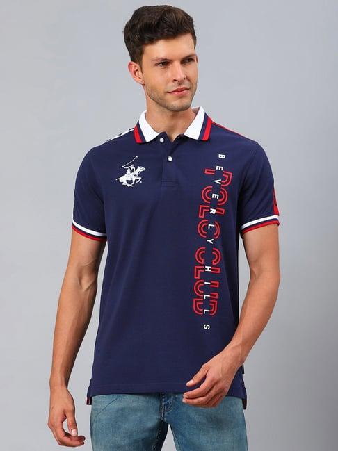 beverly hills polo club navy polo t-shirt