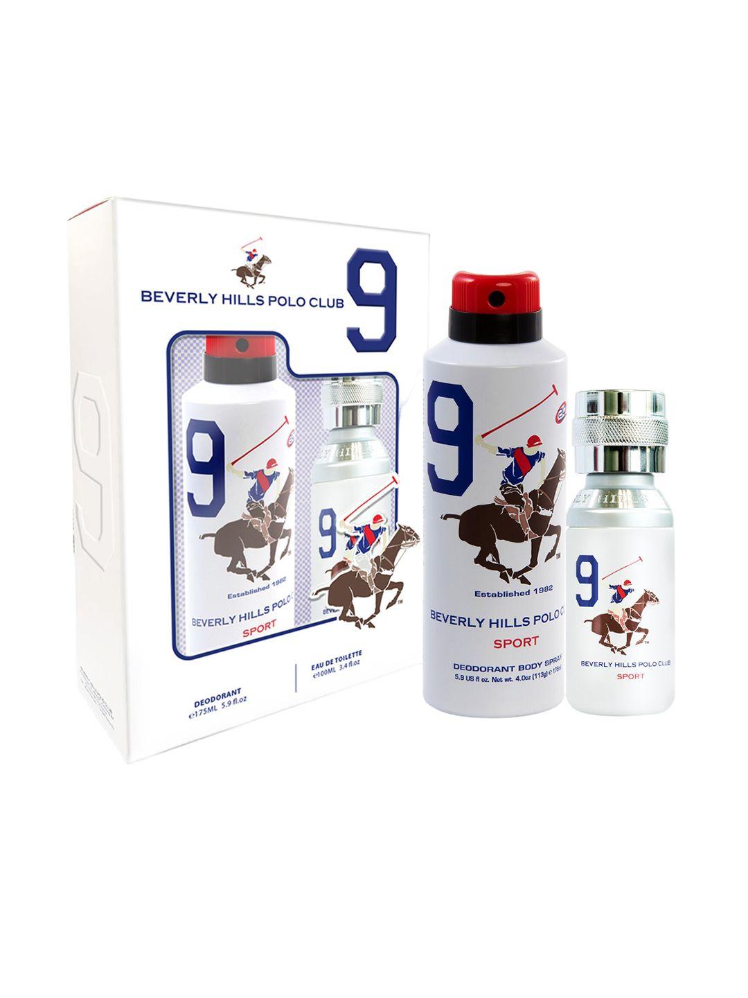 beverly hills polo club no.9 men eau de toilette -100ml & deodorant body spray-175ml