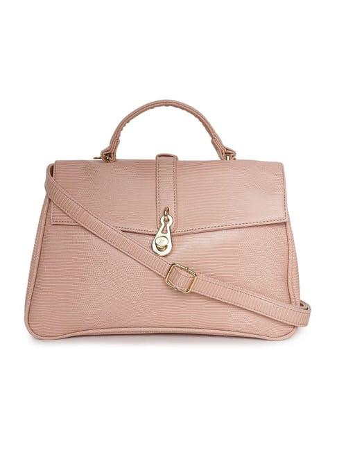 beverly hills polo club pink animal effect small satchel handbag