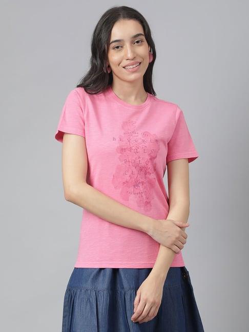 beverly hills polo club pink printed t-shirt