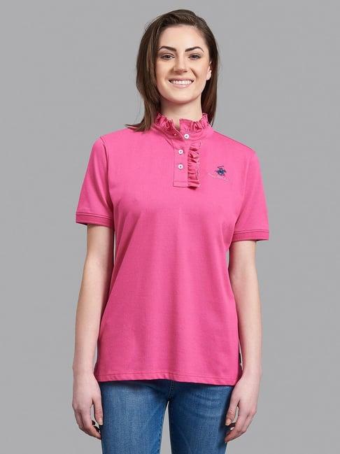 beverly hills polo club pink regular fit t shirt