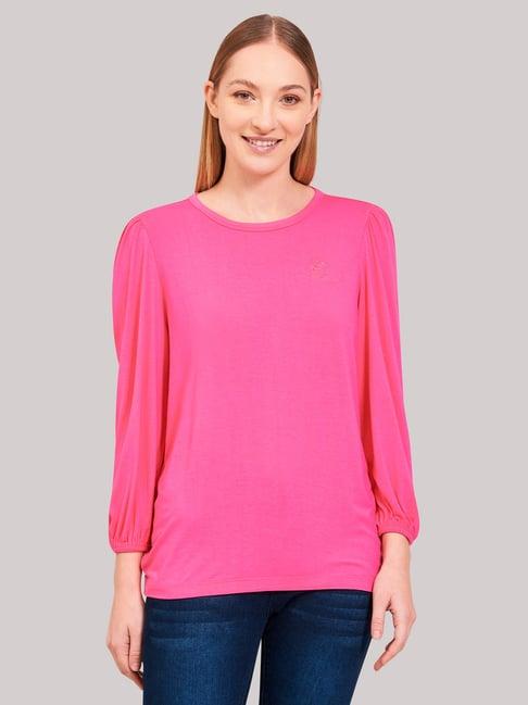 beverly hills polo club pink regular fit top