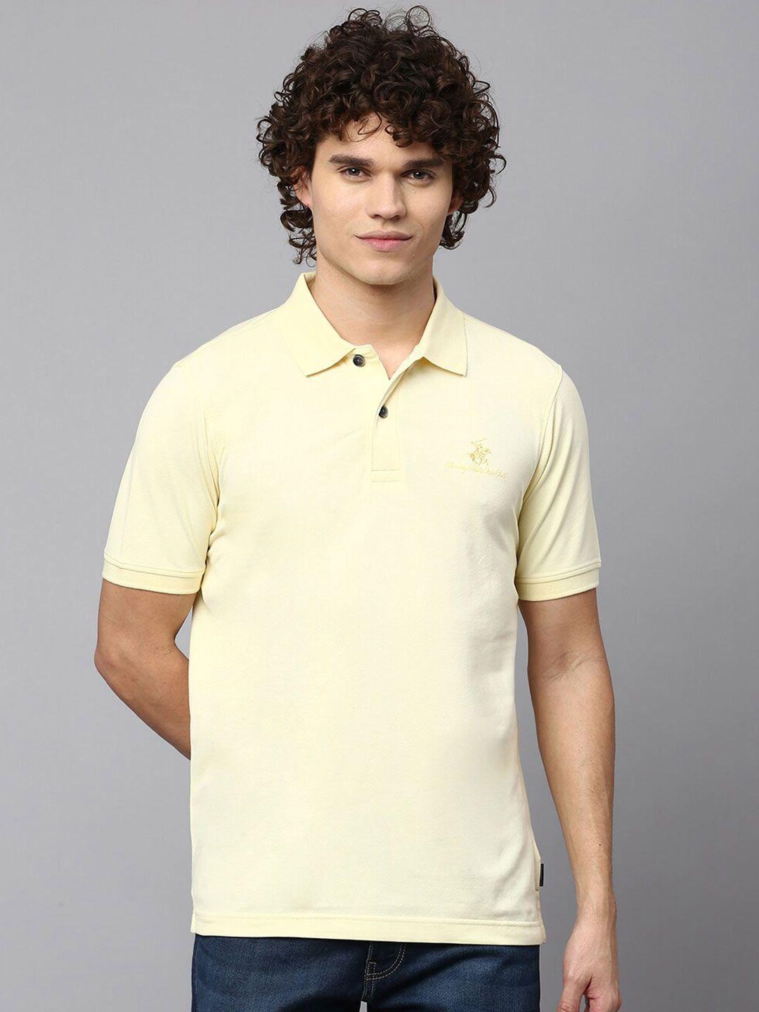 beverly hills polo club polo collar cotton t-shirt