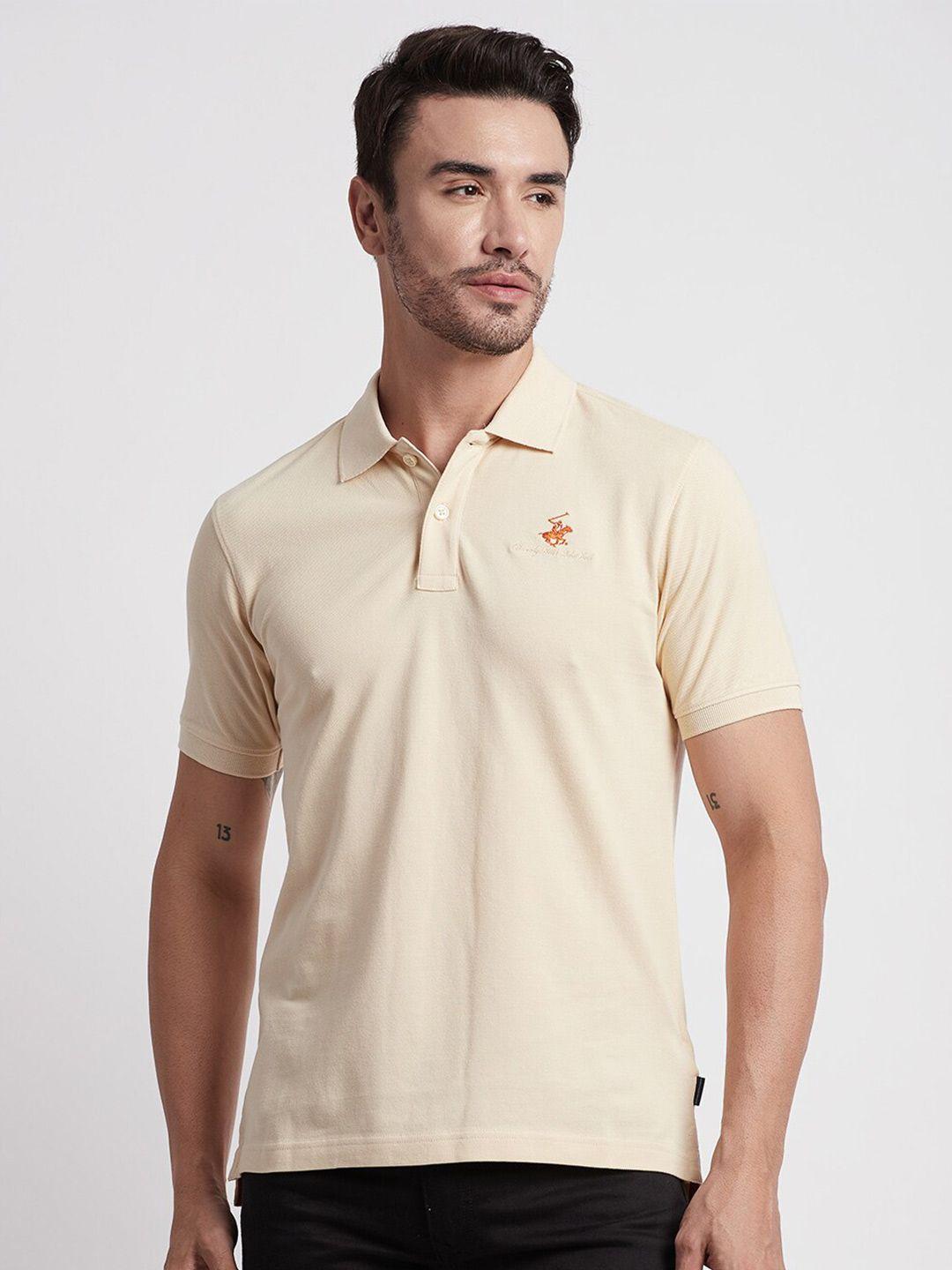 beverly hills polo club polo collar cotton t-shirt