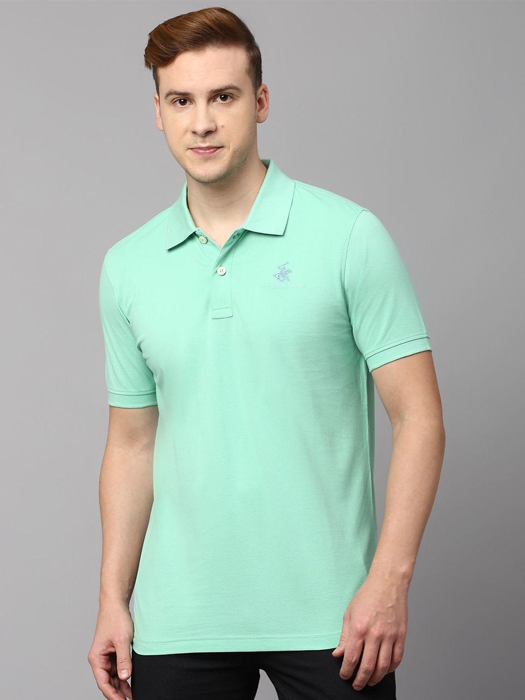 beverly hills polo club polo collar pure cotton t-shirt