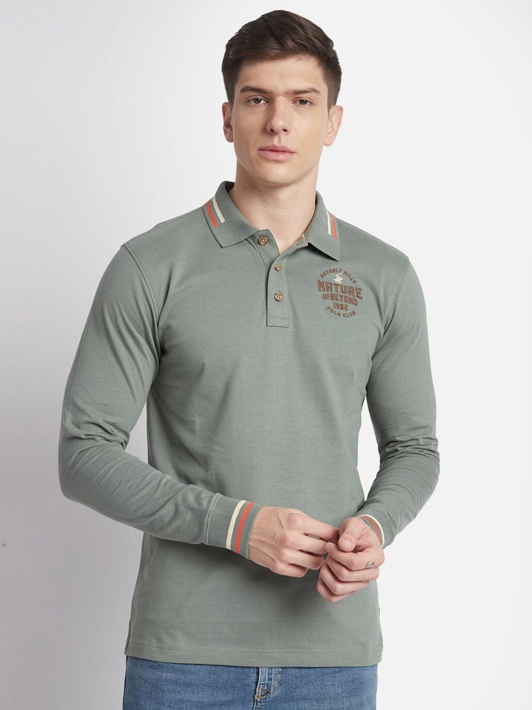beverly hills polo club polo collar regular fit cotton t-shirt