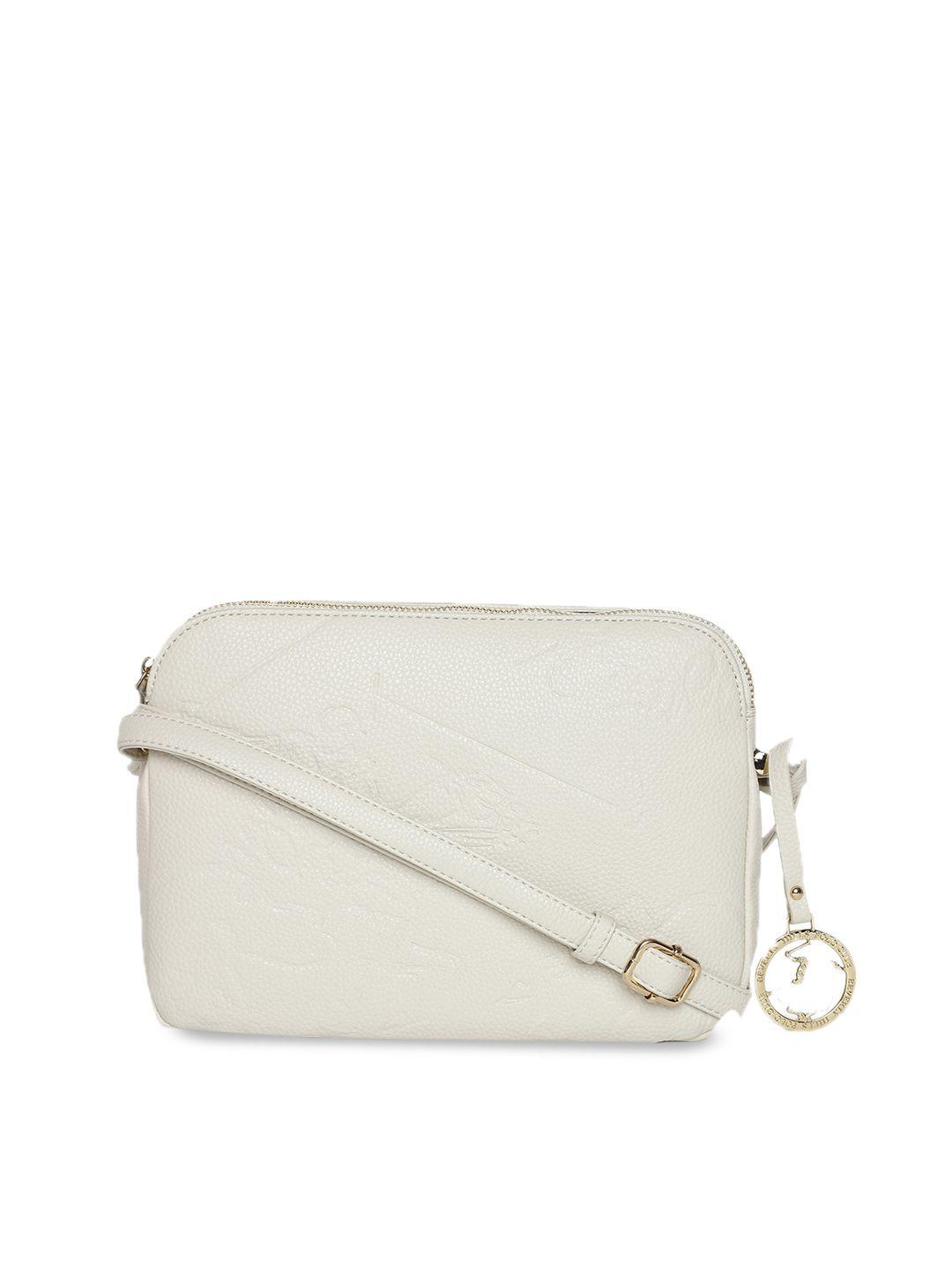 beverly hills polo club textured pu structured sling bag