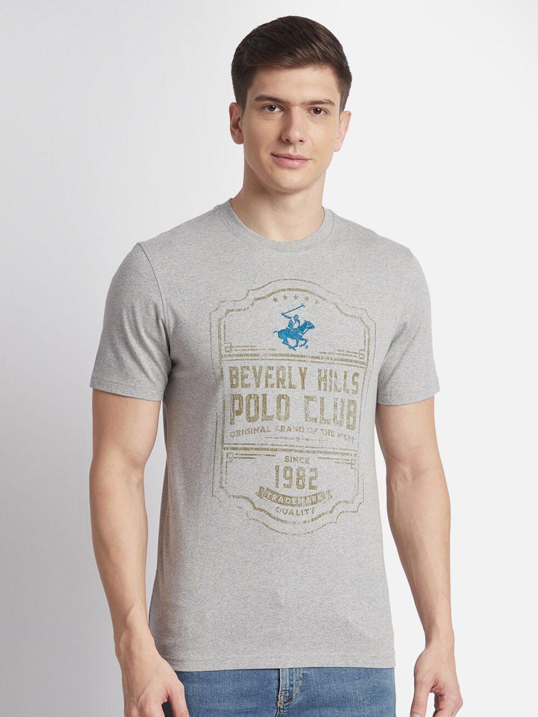 beverly hills polo club typography printed regular fit pure cotton t-shirt