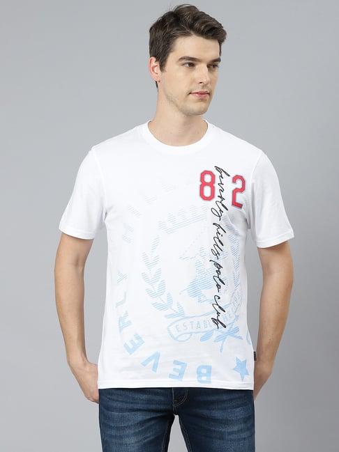 beverly hills polo club white crew t-shirt