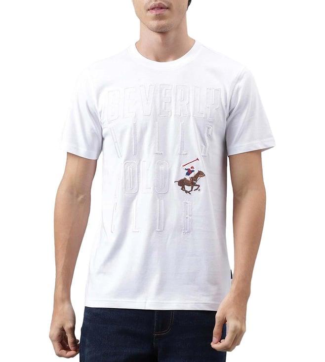 beverly hills polo club white logo billboard regular fit t-shirts