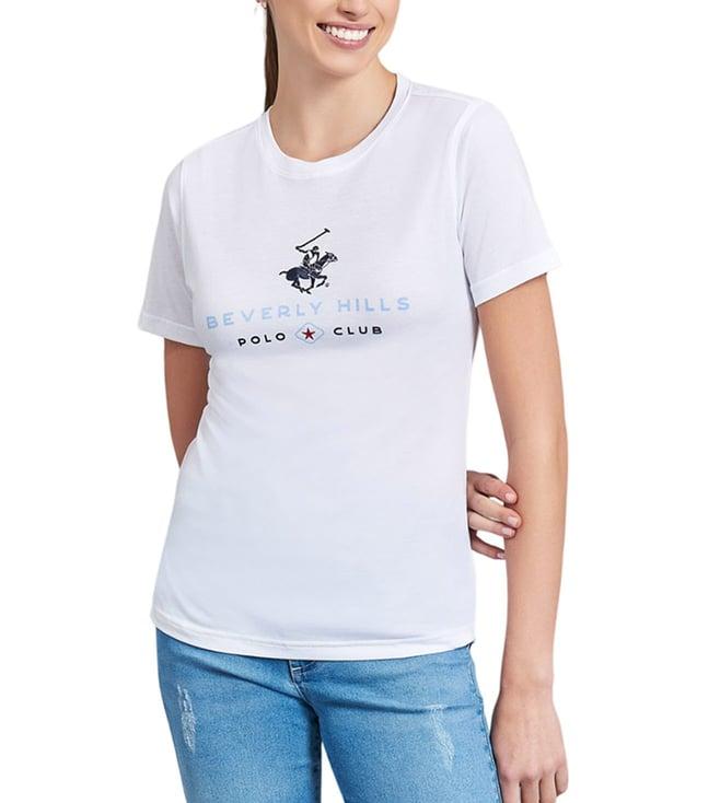 beverly hills polo club white printed t-shirt