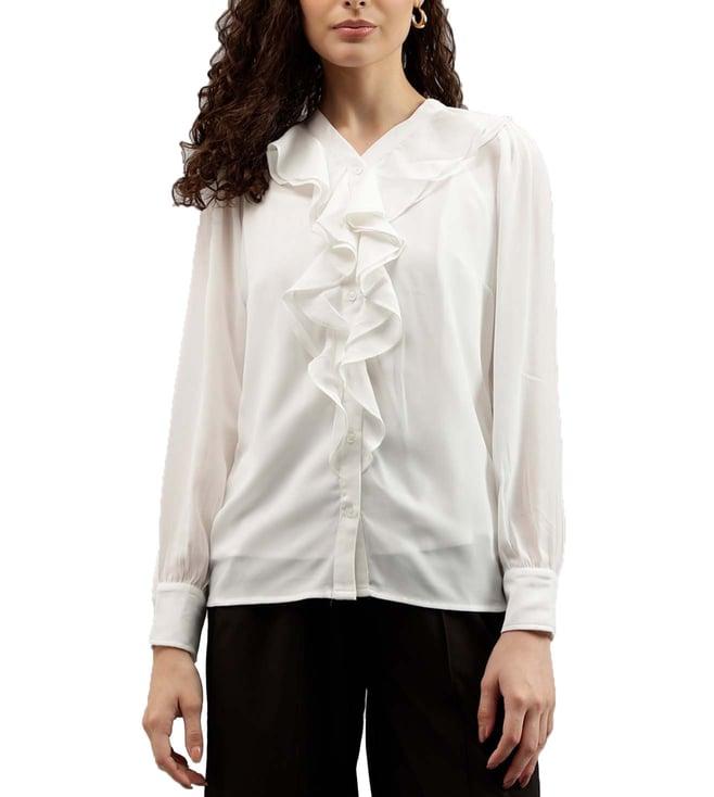 beverly hills polo club white regular fit shirt