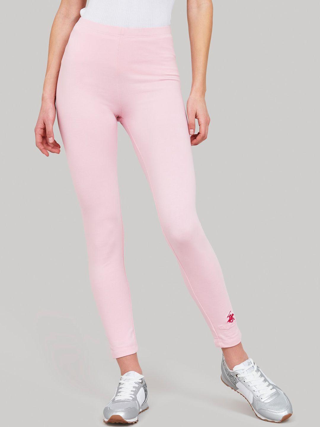 beverly hills polo club women pink solid track pants