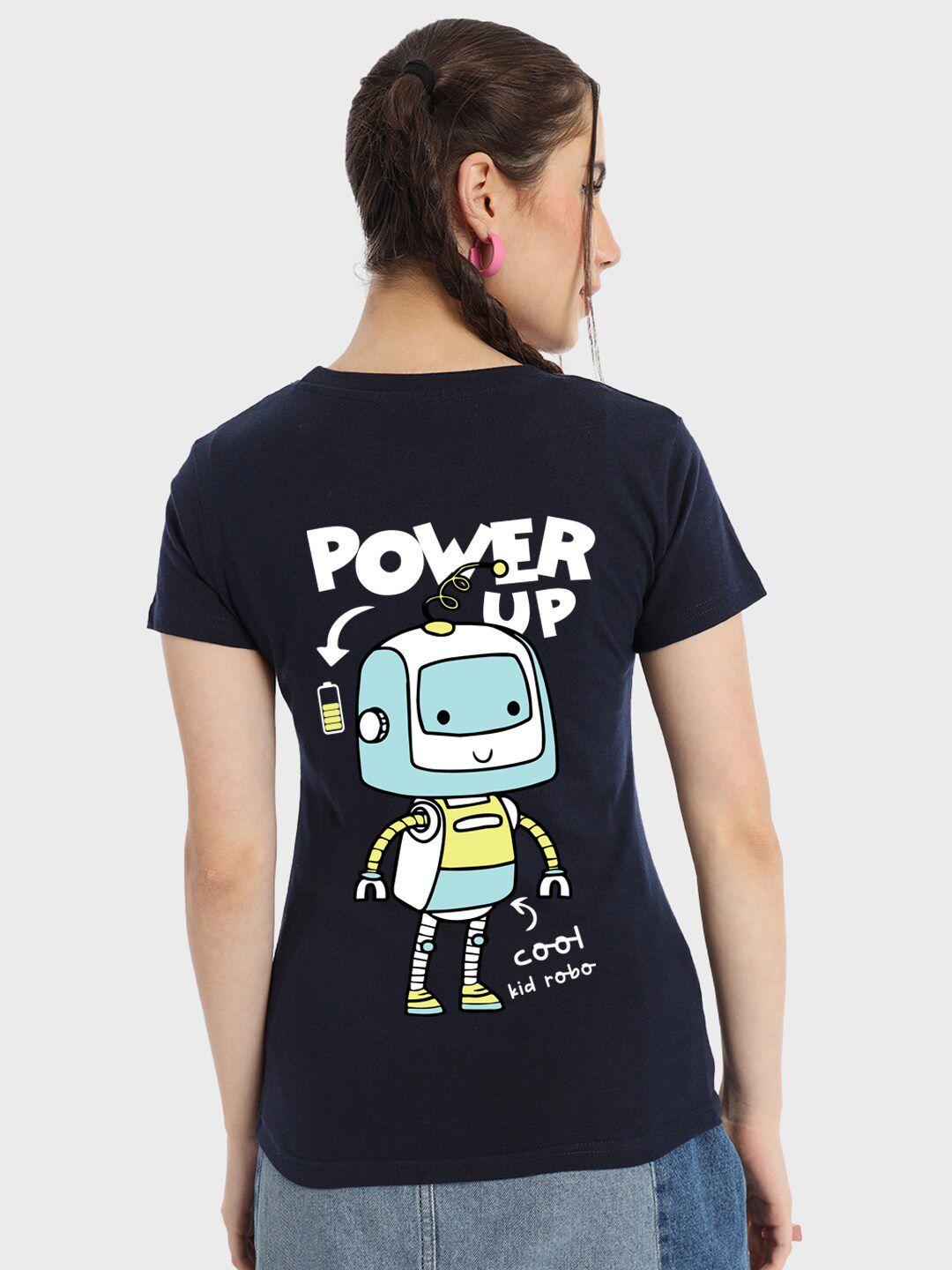 bewakoof power up graphic printed cotton t-shirt
