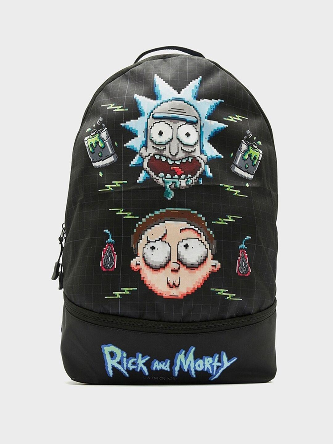 bewakoof rick & morty printed backpack