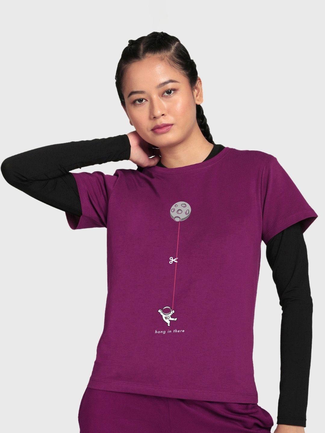 bewakoof women graphic printed cotton sports t-shirt