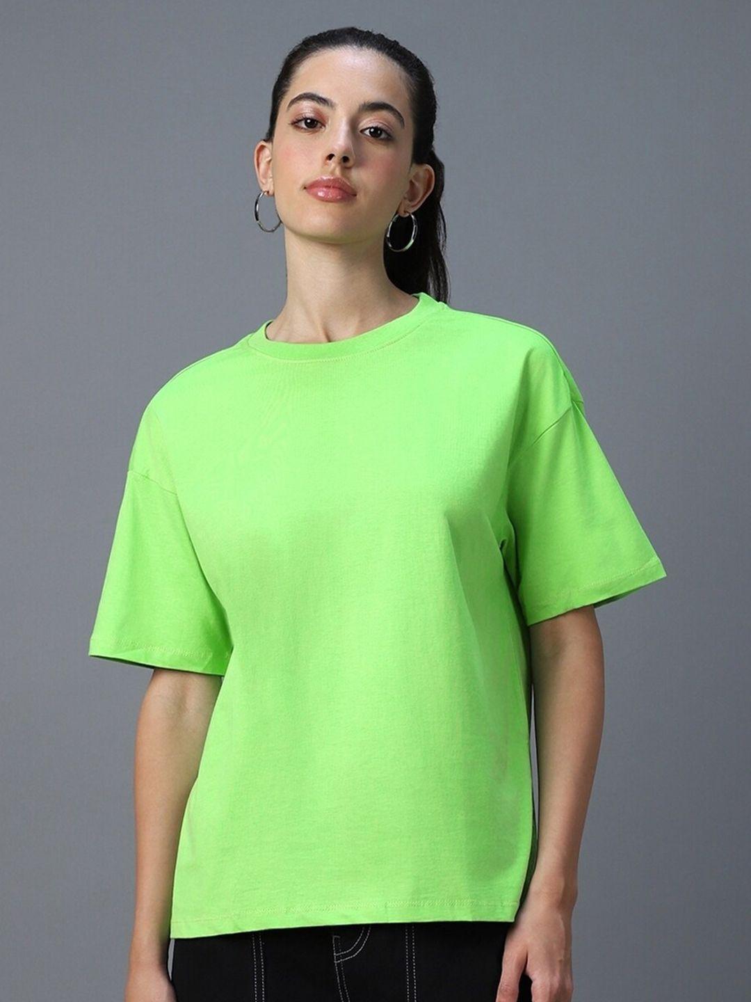 bewakoof women green t-shirt