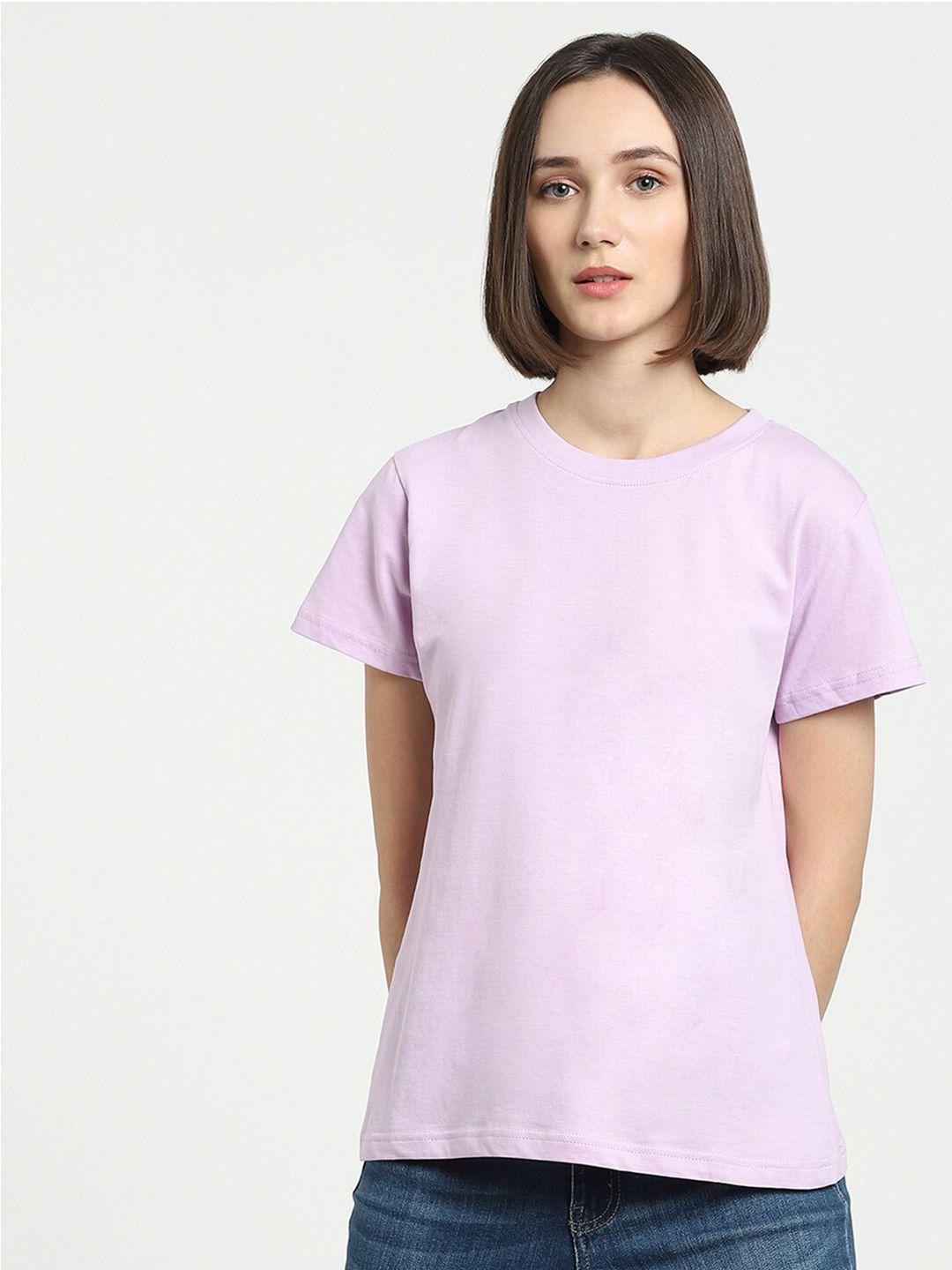 bewakoof women purple t-shirt
