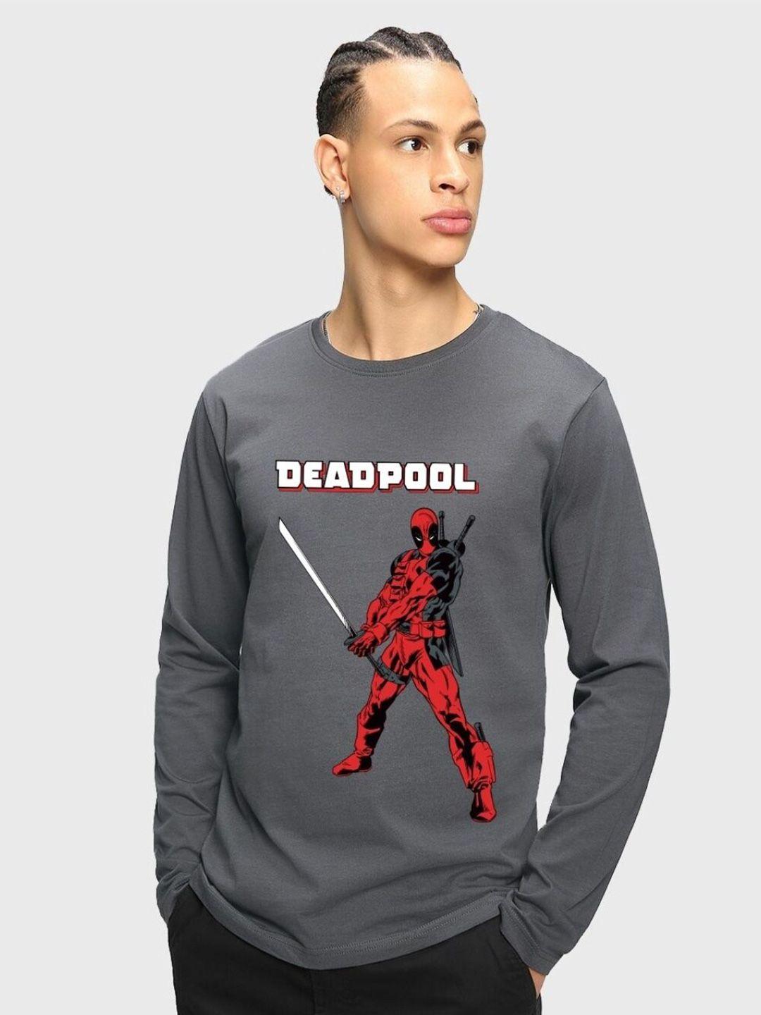 bewakoof x official marvel merchandise men deadpool sword graphic printed t-shirt